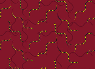 Snake Banded Krait Seamless Background Wallpaper Pattern