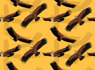 Griffon Vulture Bird Seamless Background Wallpaper Pattern