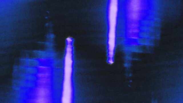 Distorted Bloom Light Transition, Abstract Neon Blue Light Leak Glitch Video. best for gaming montage