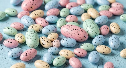 Easter day celebration with colorful easter eggs