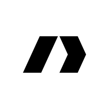Abstract Geometric Forward Slash Logo