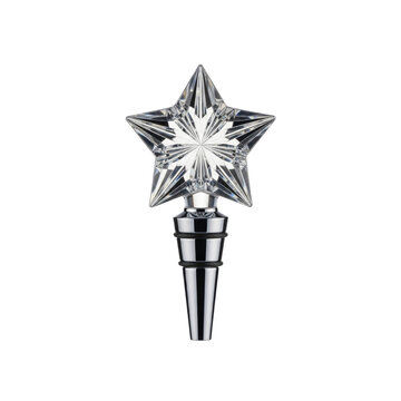 Crystal star wine bottle stopper isolated On Transparent Background