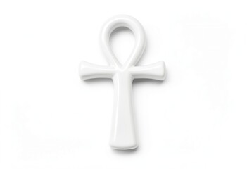 Fototapeta premium A holy gold 3d crucifix illustration stands as a spiritual religious symbol of faith and the catholic church isolated on a white background representing god and the easter bible
