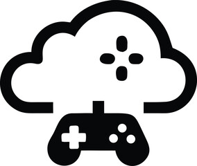 Fototapeta premium cloud gaming setup illustration