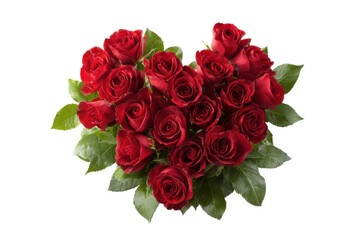 Bouquet of deep red roses with green leaves on black background flower bloom, Isolated On White Background, Png Transparent