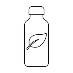 Eco-Friendly Organic Bottle Icon with Sustainable Packaging