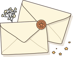 마음을 전하는 편지봉투 이미지로 손편지, 감사 메시지, 고백과 초대 등 감성적인 소통과 따뜻한 분위기의 디자인에 활용하기 좋은 편지 테마 비주얼