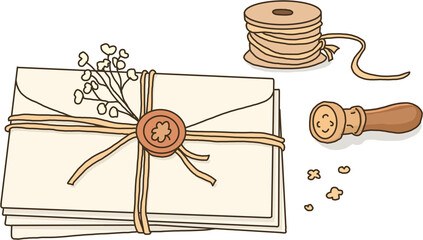 마음을 전하는 편지봉투 이미지로 손편지, 감사 메시지, 고백과 초대 등 감성적인 소통과 따뜻한 분위기의 디자인에 활용하기 좋은 편지 테마 비주얼