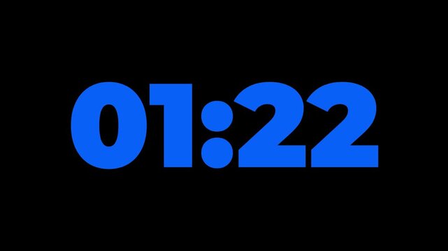 1 minutes 30 second Digital countdown 90 seconds. one minute countdown timer animation. Dynamic 90s Countdown Animation Engaging Timer Visuals for Events 4k video 