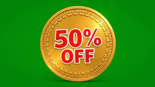 Golden Coin 50 Off Sale Promotion Video.