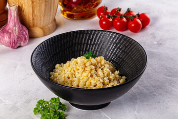 Boiled ptitim grain wheat pasta