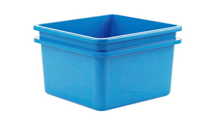 Blue Square Plastic Storage Bin