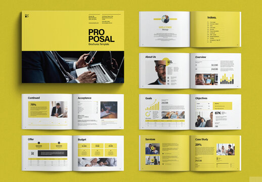 Business Proposal Brochure Template Landscape