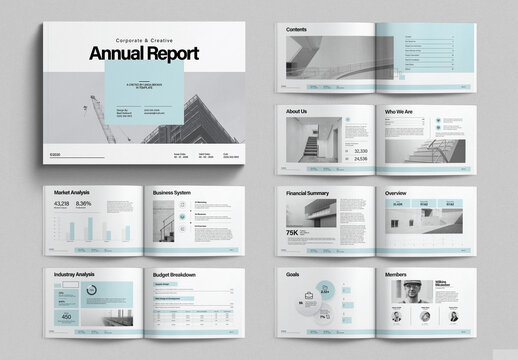 Corporate Annual Report Template Landscape