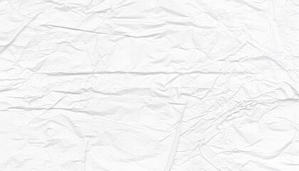 Crumpled white paper texture background, wrinkled surface, blank, clean, simple, minimal, soft shadow