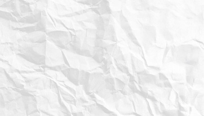 Crumpled white paper texture background, wrinkled, blank, rough, abstract, clean, and simple design