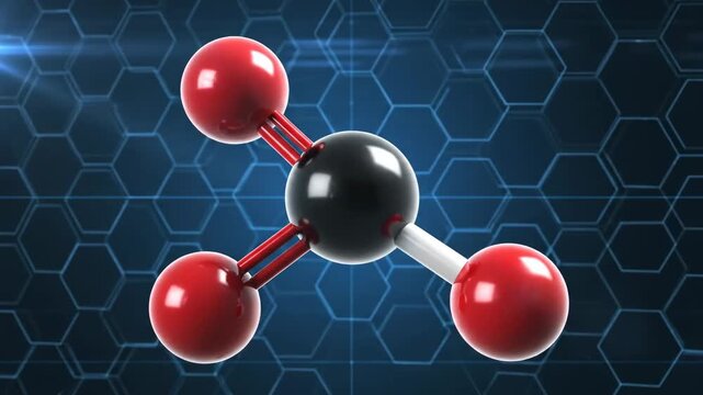 3D Vector Illustration of Molecular Structure in Modern Design