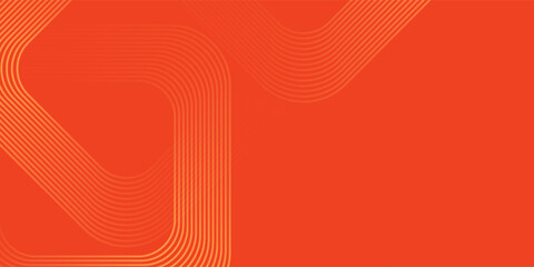 Abstract orange background with glowing geometric lines. Modern shiny yellow hexagon lines pattern. Technology futuristic concept. Suit for poster, banner, brochure, cover, flyer. Vector illustratio