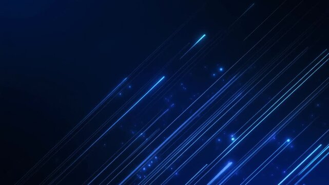 Dark Blue Data Flow Technology Motion Background