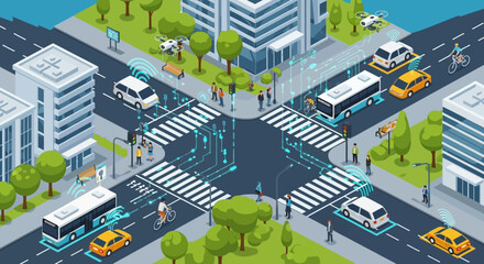 Smart City Intersection: Autonomous Vehicles, Drones, and Connectivity