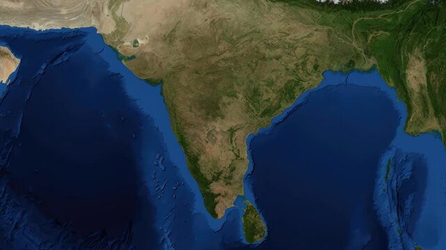 Satellite Map Zoom Animation to Visakhapatnam Andhra Pradesh India