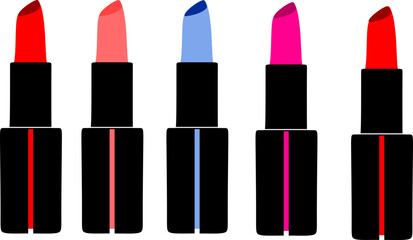 Lipstick SVG Bundle Set Isolated on White Background &ndash; Makeup Vector Icons