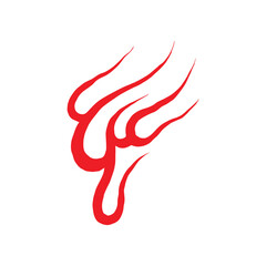 hand drawing japanese traditional flame tattoo