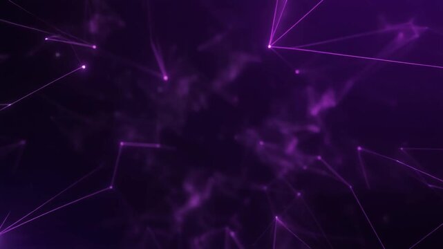 Purple AI Network Technology Motion Background