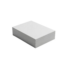 Naklejka premium Stack of white paper or cards isolated On Transparent Background