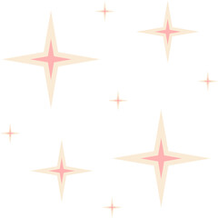 Obraz premium Boho Gold Stars Decoration
