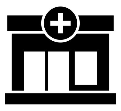 Solid Black Clinic Icon