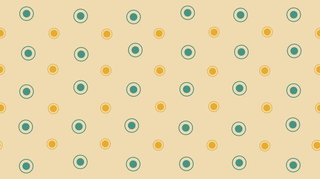 Animated Geometric pattern or background. Abstract moving shapes background, vintage retro colors. Seamless motion graphic background in a flat design