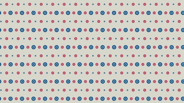 Animated Geometric pattern or background. Abstract moving shapes background, vintage retro colors. Seamless motion graphic background in a flat design