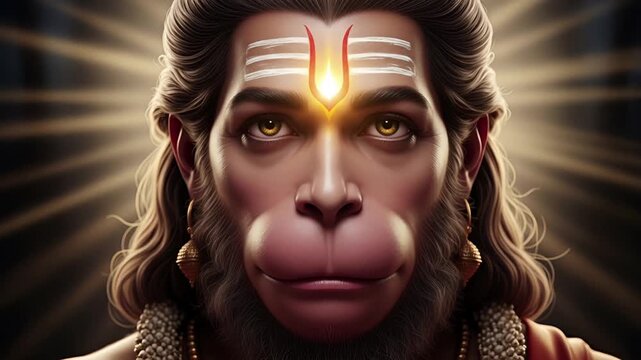 Lord hanuman thinking of Lord Rama