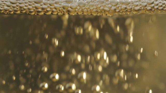 4K cinematic video, slow-motion kombucha SCOBY moving clear liquid, tiny bubbles rising, swirling patterns, macro translucent textures ambient light, ethereal reflections dreamy scientific organic