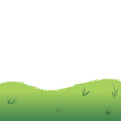 Obraz premium Illustration of Green Grassland Scenery