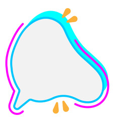 Obraz premium Flat Speech Text Box