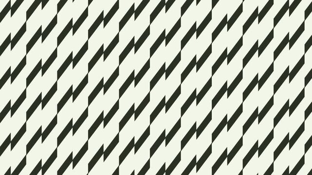 Abstract geometric pattern of interlocking dark gray zig-zag shapes on a light cream background, creating a dynamic visual texture