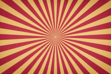 Obraz premium Red and yellow sunburst pattern with red and yellow stripes radiating from center