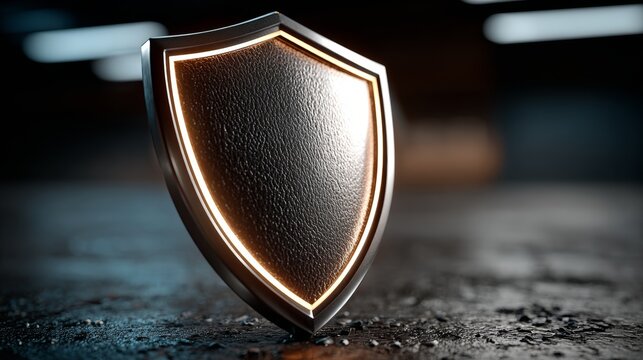 Secure your digital assets with this powerful, modern shield symbolizing protection, trust, and robust cybersecurity solutions for your business.