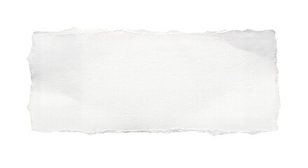 Obraz premium Torn paper strip texture, white ripped paper banner for mockup or overlay effect, isolated on transparent background, png