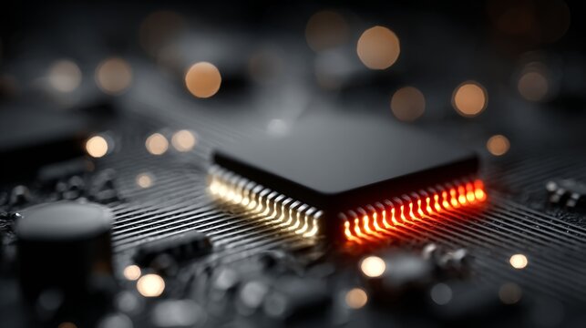 Advanced microchip technology for innovative designs, powerful performance, and cutting-edge electronics in a modern, high-tech world of possibilities