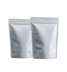 Two identical, white, foil-sealed pouches, side-by-side
