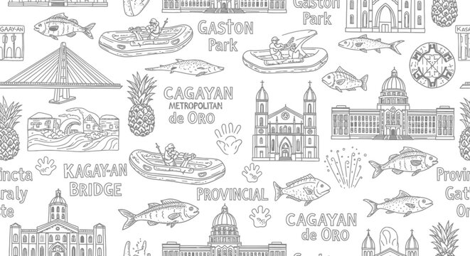 Cultural Illustrations of Cagayan de Oro, Vibrant Design, Digital Art