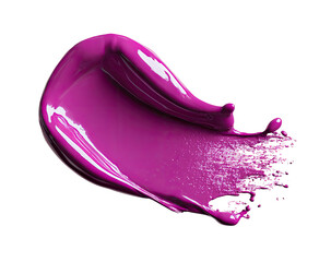 Vibrant magenta liquid, like lipstick or paint, splashed or smeared across black background.  A dynamic, fluid form with visible texture, radiating outward