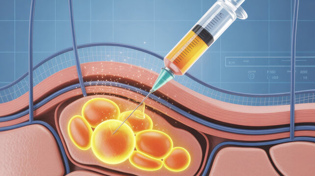 Medical injection into skin layers for cosmetic or therapeutic treatment purposes