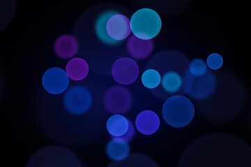 Abstract Blue Purple Bokeh Light Effect Overlay  Background