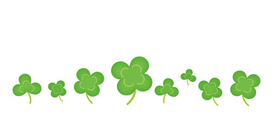 クローバーのイラストの背景素材/デコレーション向け素材/Clover illustration background material