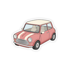 red car isolated on white