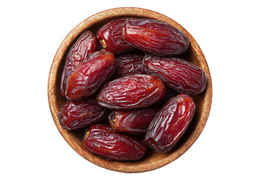 Dried dates in a wooden bowl (21)